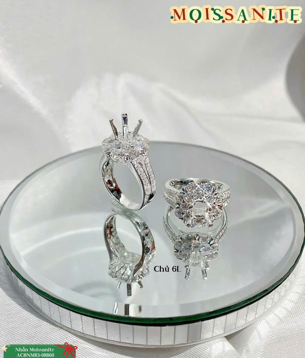 Nhẫn Moissanite 6L