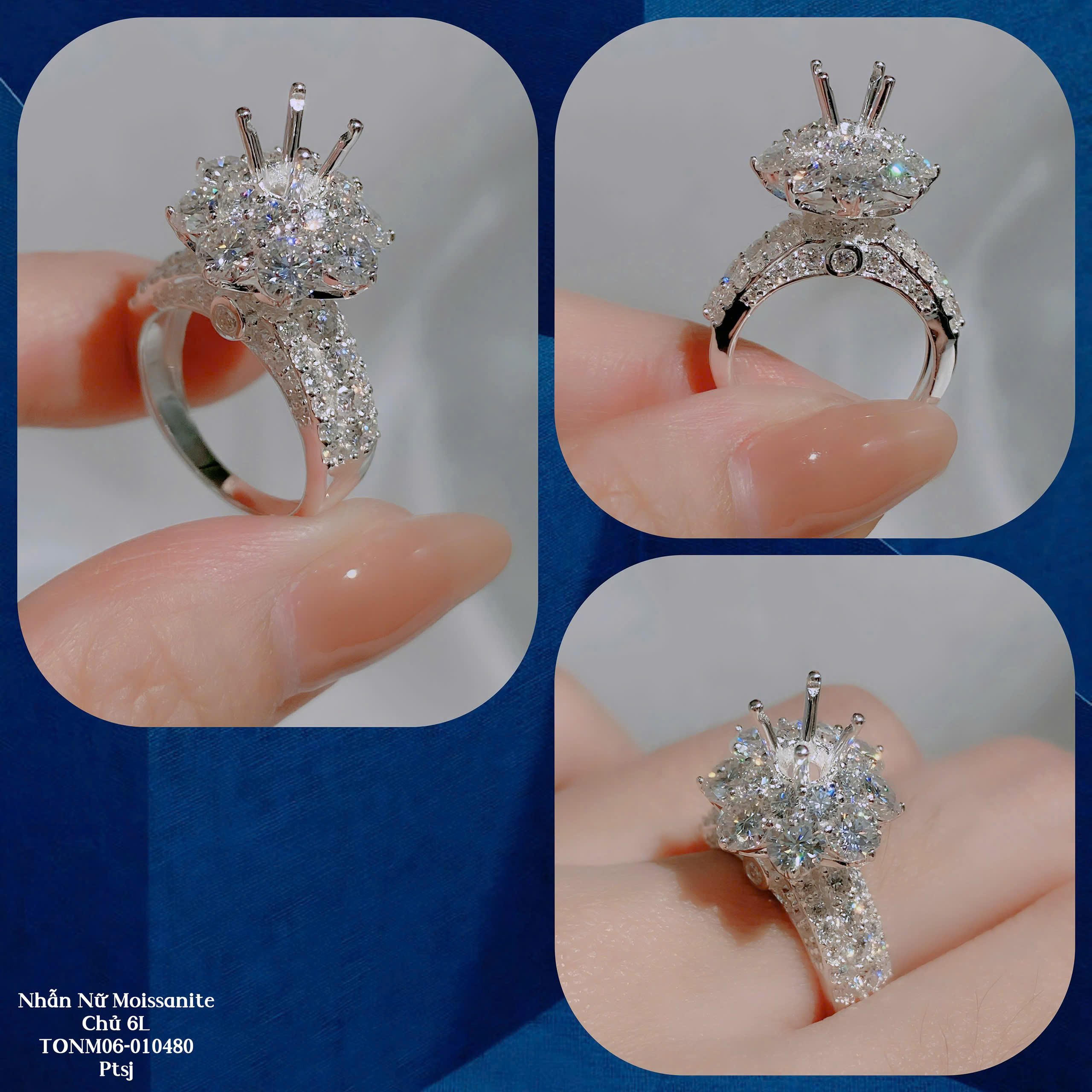 Nhẫn Moissanite 8L